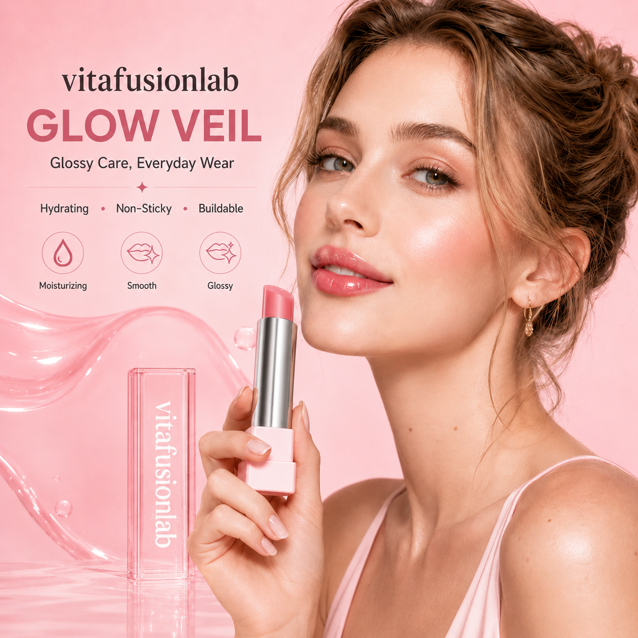 🔥Last Day Buy 1 Get 1 Free|Vitafusionlab GLOW VEIL LIP SHEEN OIL BALM