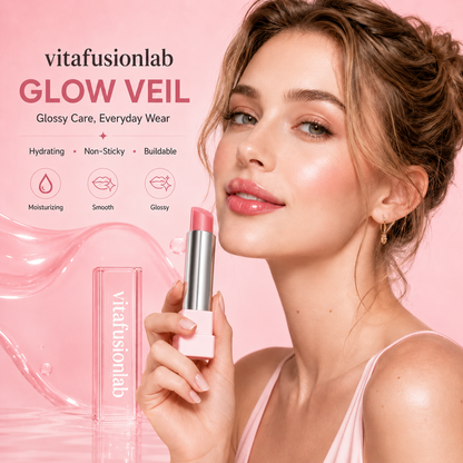 🔥Last Day Buy 1 Get 1 Free|Vitafusionlab GLOW VEIL LIP SHEEN OIL BALM