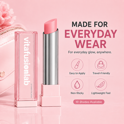 🔥Last Day Buy 1 Get 1 Free|Vitafusionlab GLOW VEIL LIP SHEEN OIL BALM